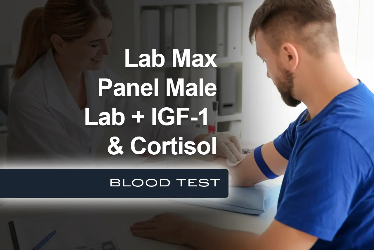 Lab Max Panel Male Lab Plus IGF-1 Level and Cortisol (via Labcorp)